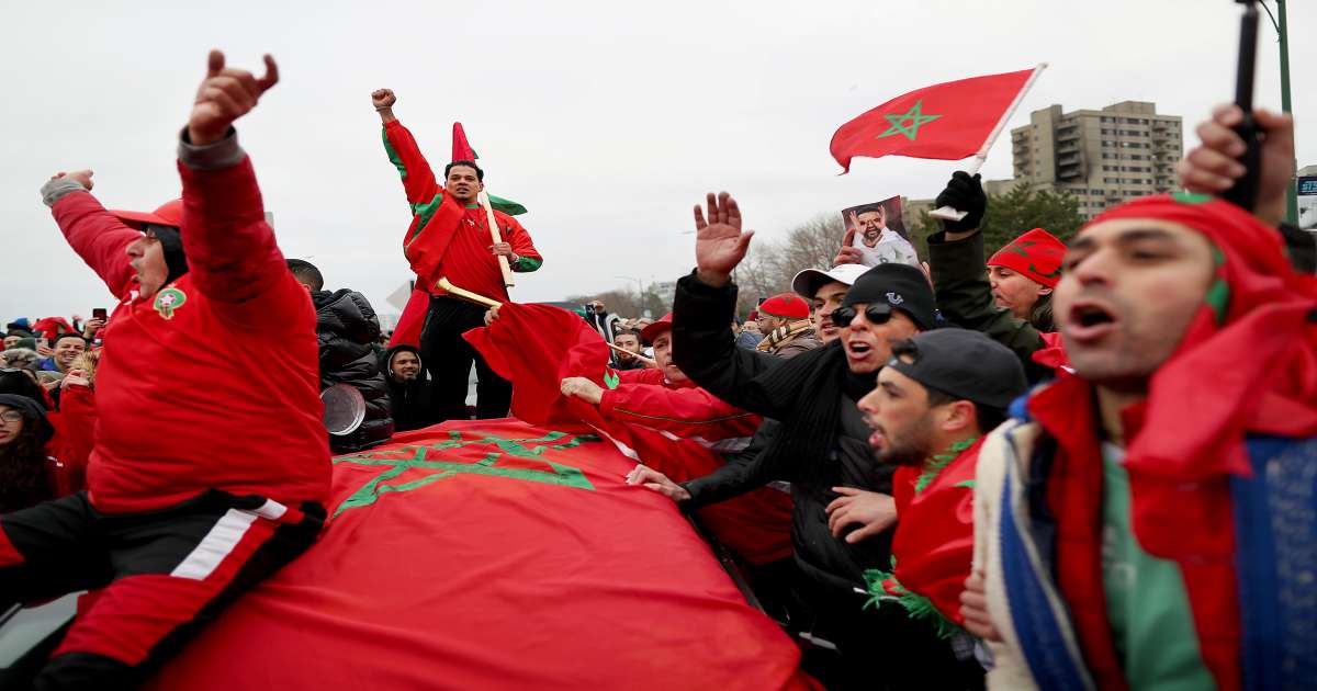 استقبال خرافي للمنتخب المغربي الرابع في مونديال قطر 2022